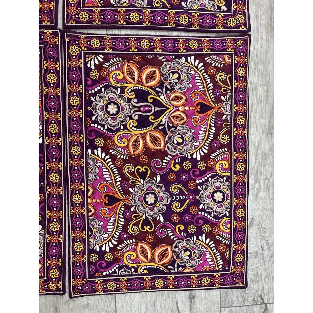 Vera Bradley Quilted Placemats (4) Set Safari Sunset NWOT